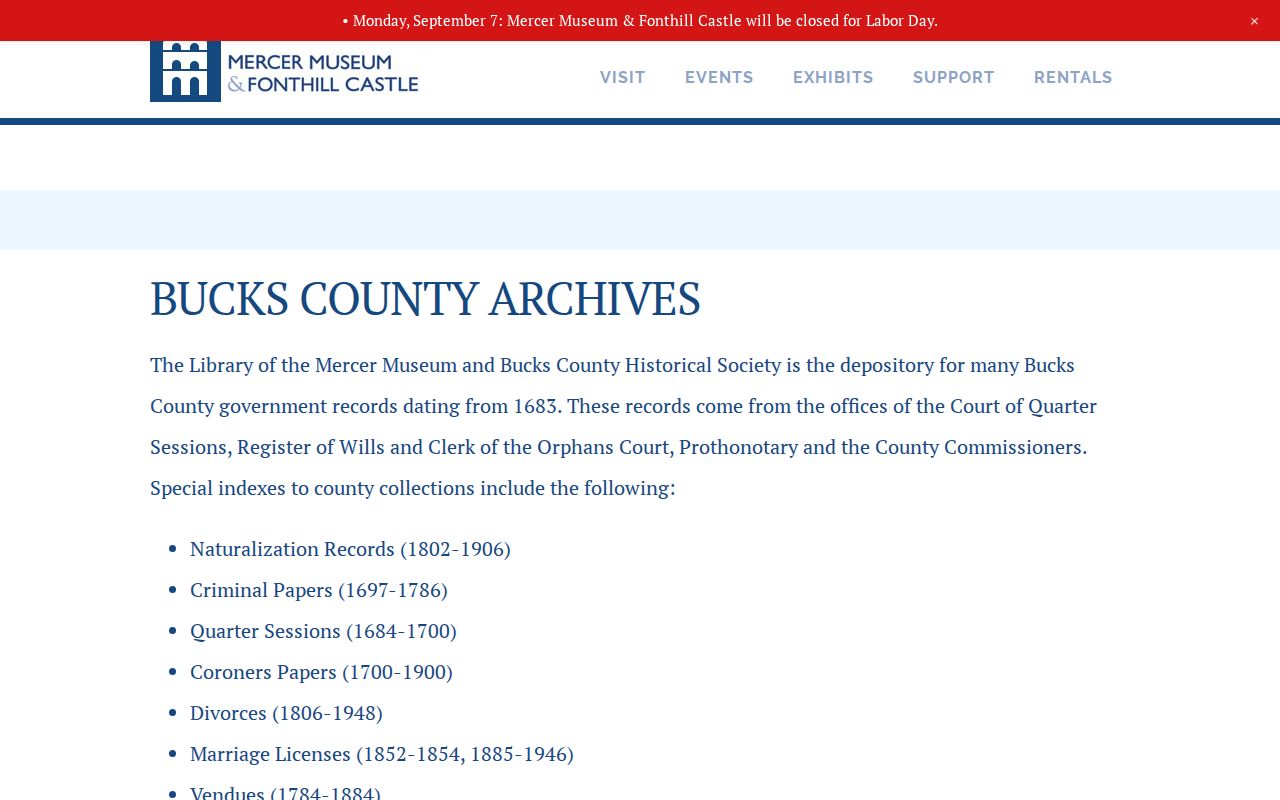 Falls Township city directory Bucks County Archives access
