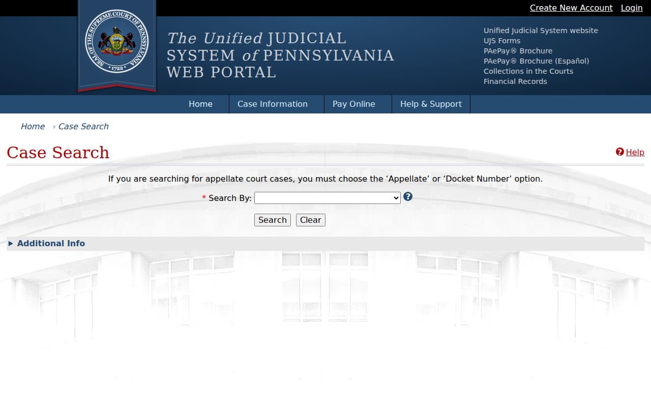 Falls Township resident lookup UJS participant and Bucks County search